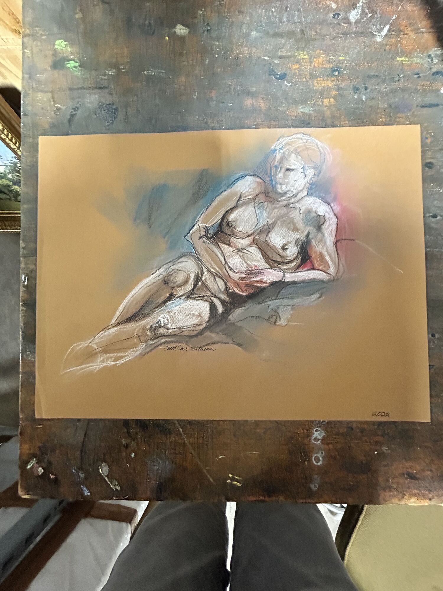 Reclining Figure with Blue Shadow