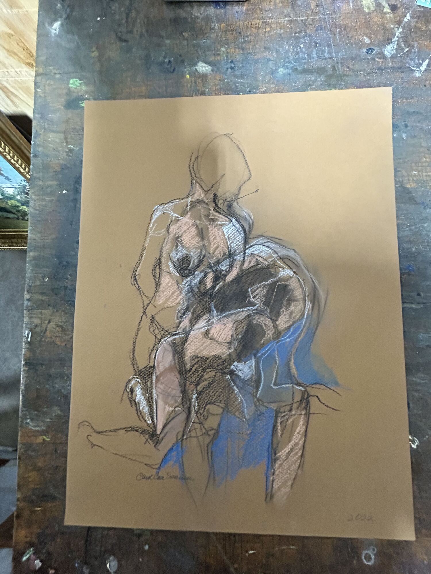 Standing Figure (Blue Shroud)